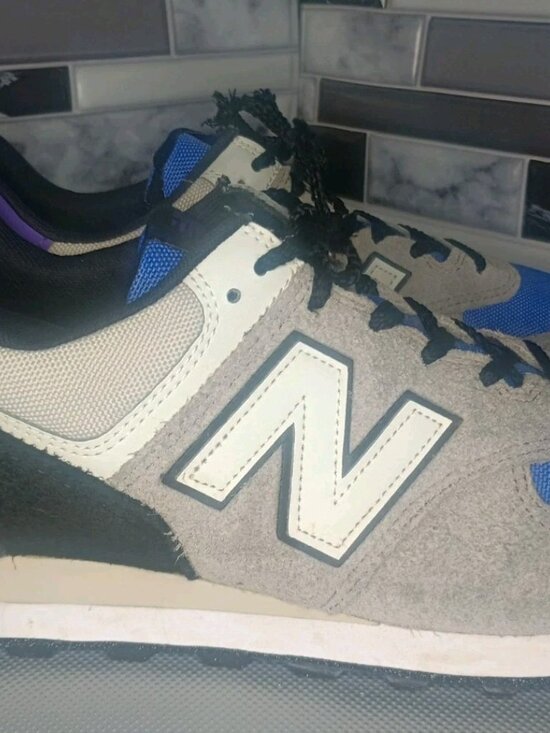 New Balance 574 Low Grey Purple Suede Shoes Sneakers U574CB2 Men\'s Size 11.5 main image 6
